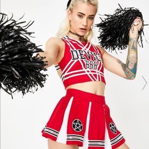 DOLLS KILL SATAN'S CHEERLEADER COSTUME SET (M)